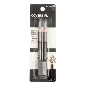 COVERGIRL Easy Breezy Brow, Fill+Define Pencils #505 Rich Brown 2ct